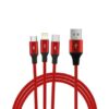 Garas three data lines Apple Android USB-C Universal Braided Data Cable