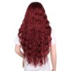 30" Wine Red long Wavy Synthetic Hair Wigs for Women