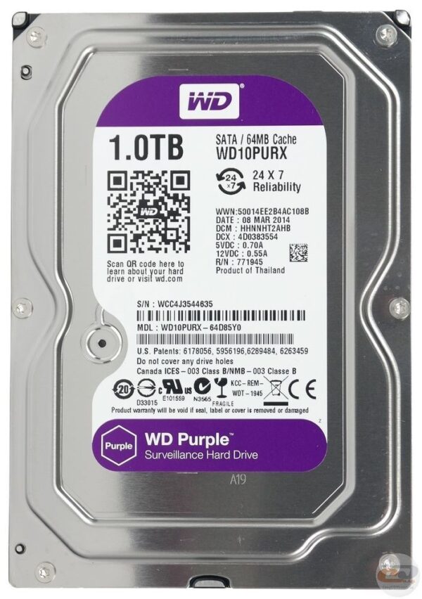 WD Purple Surveillance Hard Drive (Purple)