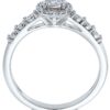 Diamond Halo Bridal Set (1/4 ct. t.w.) in 14k White Gold